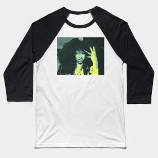 Badu Retro Hip Hop Mint Baseball T-Shirt